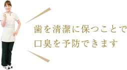 歯を清潔に保つことで口臭を予防できます